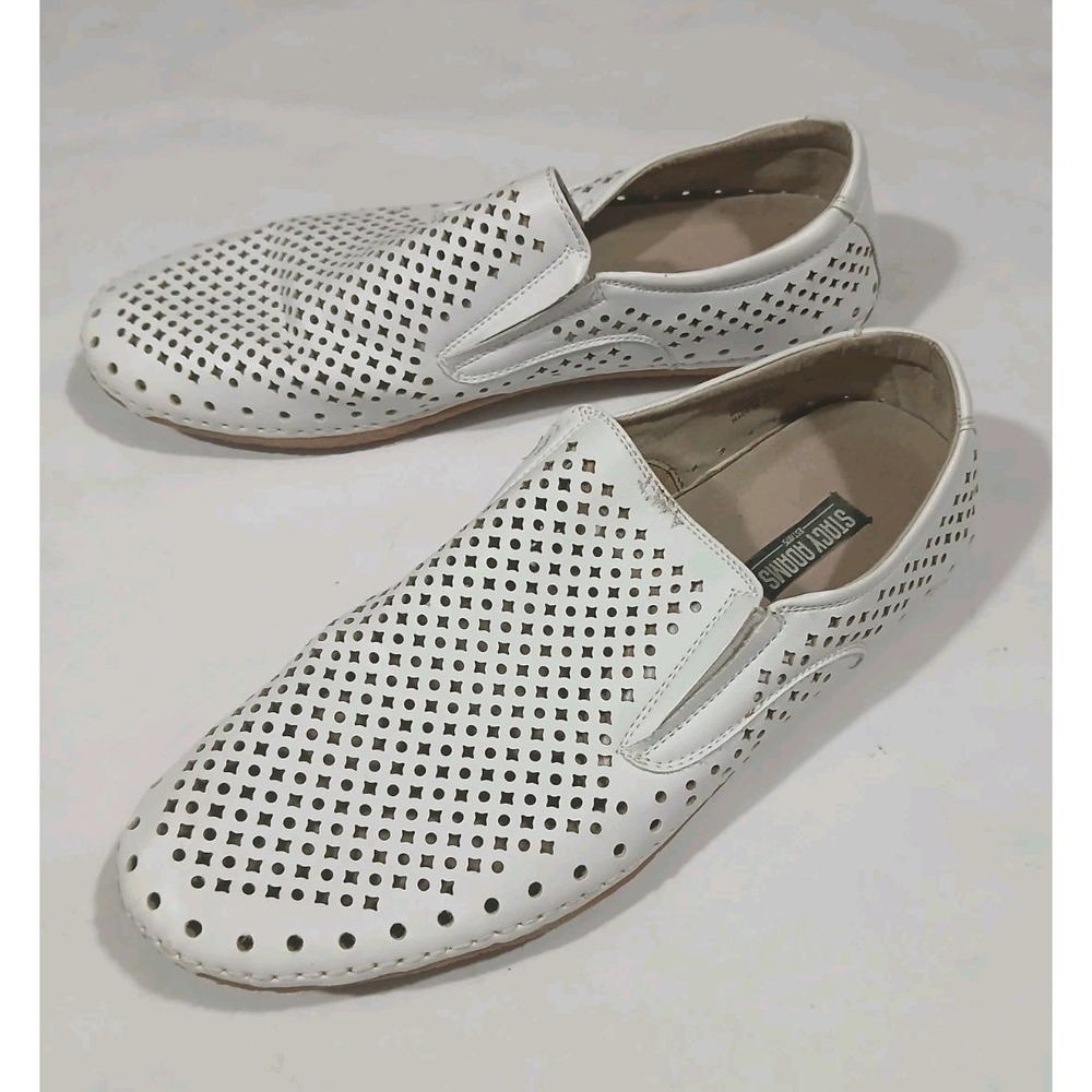 Stacy Adams Perforated Slip On Loafers
